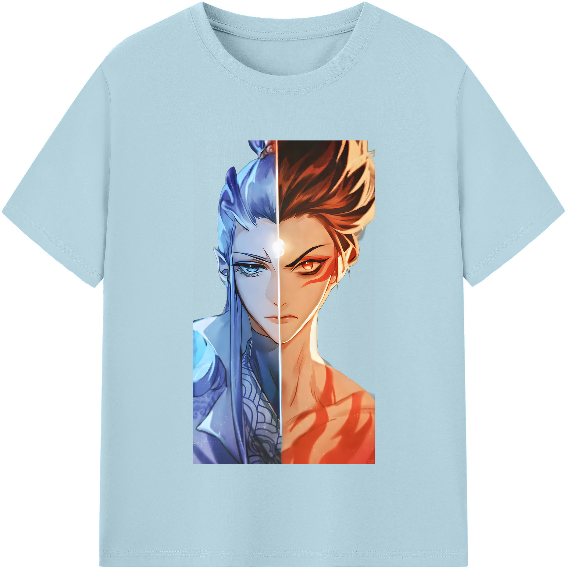 （画像用） Ne Zha 2 ナタ 魔童の大暴れ 綿100％半袖Tシャツ（フロントプリント）